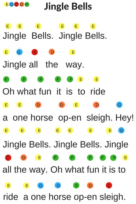 Hand Bell Songs, Jingle Bells Sheet Music, Hand Bell Music, Handbell Music, Keyboard Songs, Piano Music For Kids, Boomwhacker Music, Piano Music With Letters, Easy Notes