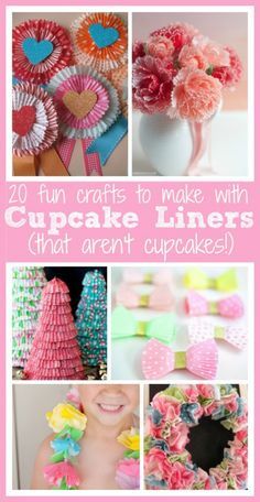 Cupcake Liner Crafts, Cupcake Liner Flowers, Coffee Filter Crafts, Cute Cupcake, Cupcake Art, Crafts For Seniors, Cheap Crafts, Cup Crafts, Tissue Paper Flowers