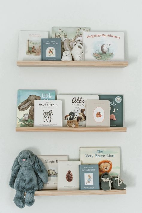 MBYD 24 Inch Floating Shelves … curated on LTK Baby Room Shelf Decor, Boy Nursery Bookshelf Ideas, Baby Nursery Bookshelf Ideas, Baby Boy Nursery Theme Ideas, Floating Bookshelves Nursery, Nursery Bookshelf Decor, Nursery Floating Shelves, Baby Book Shelf, Nursery Book Shelves