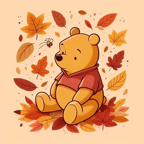 Pooh Bear Thanksgiving, Cute Thanks Giving Wallpaper, Thanksgiving Winnie The Pooh, Cute November Wallpaper Iphone, Winnie The Pooh Painted Pumpkin, Fall Cartoon Characters, Disney Ipad Wallpaper Backgrounds, Pumpkin Painting Ideas Winnie The Pooh, Winnie The Pooh Widget