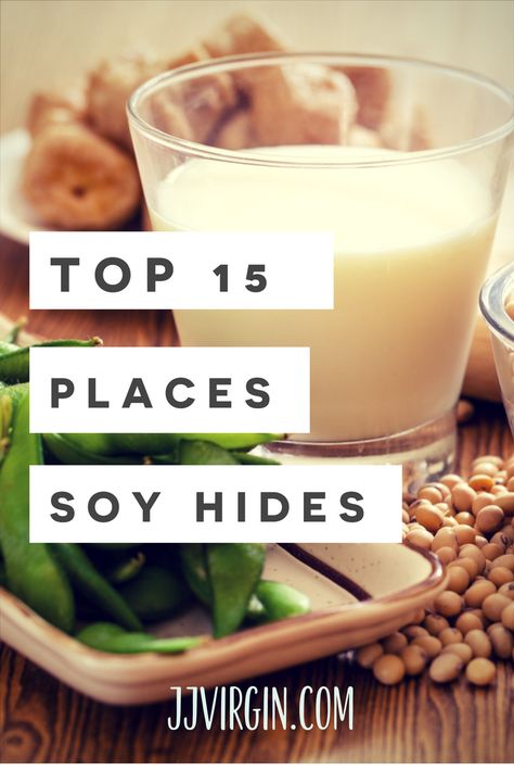 There’s no joy in soy! Learn the top 15 spots soy hides in grocery stores and restaurants so you can banish this inflammatory ingredient for good! Find out more about soy intolerance and foods that contain sneaky sources of soy. Soy Allergy Avoidance List, Wheat Corn Soy Free Recipes, Gluten Free Soy Free Desserts, Soy Free Foods List, Soy Free Recipes Allergies, Egg Free Diet, Soy Free Snacks, Soy Foods, Jj Virgin