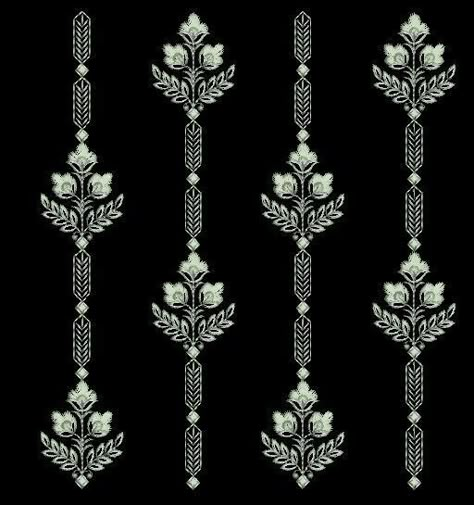 Buti Designs For Embroidery, Motif Design Pattern Embroidery, Border Embroidery Designs Border Embroidery Designs Patterns, Flower Motif Design Embroidery, Border Embroidery Designs By Hand, Border Embroidery Designs Patterns, Motif Embroidery Designs, Jaal Embroidery Design, Buti Design