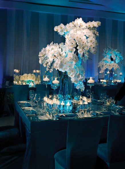 Orchid Centerpiece, Aqua Wedding, Events Ideas, Peacock Wedding, Teal Wedding, Wedding Winter, Romantic Gestures, Floral Decoration, Flower Bouquets