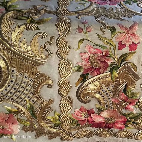 Emblem Embroidery, Goldwork Embroidery, Gold Work Embroidery, Crewel Embroidery Kits, Couture Embroidery, Hand Embroidery Tutorial, Flowers Embroidery, Japanese Embroidery, Crewel Embroidery