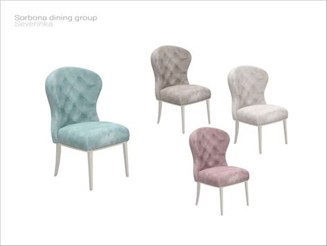 Severinka_'s [Sorbona dining] - dining chair Living Room Sims 4, Sims 4 Cc Furniture Living Rooms, Sims 4 Kitchen, The Sims 4 Packs, Sims 4 Expansions, Casas The Sims 4, Sims 4 Gameplay, Sims House Design, Sims 4 Cc Furniture