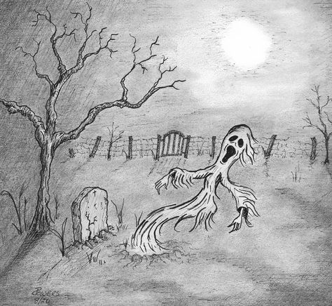 #Halloween #ghost #spirit #spector #graveyard #grave #tombstone #art #drawing #penandink Town Drawing, Ghost Spirit, Halloween Digital Art, Ghost Drawing, Creepy Ghost, Halloween Graveyard, Cemetery Art, Art Sketches Pencil, Drawings Of Friends