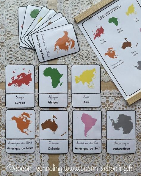 Kindergarten Continents Activities, Fun Ways To Teach Continents, City State Country Continent Activity, 7 Continents Montessori, Continent Boxes Montessori, On Instagram, Quick Saves