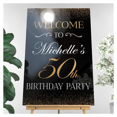 Amazon.com: Custom Welcome Sign for Birthday Party - 50th Birthday Sign - 50th Birthday Party Welcome Sign - Personalized Birthday Banner – Welcome Poster for Birthday : Handmade Products 50th Birthday Decorations, Birthday Welcome Sign, Party Welcome Sign, Princess Inspired, Welcome Poster, 60th Birthday Party, 40th Birthday Parties, 50th Birthday Party, Birthday Sign