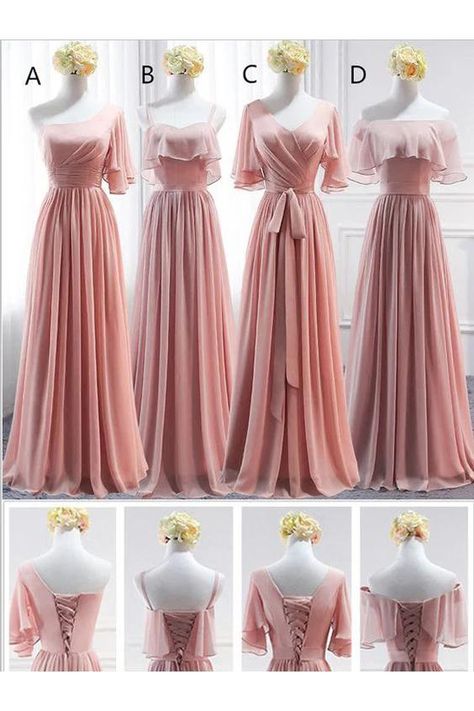 Gorgeous Bridesmaid Dresses, Chiffon Long Dress, Simple Bridesmaid Dresses, Mismatched Bridesmaids, Chiffon Sleeves, Mismatched Bridesmaid Dresses, Burgundy Bridesmaid Dresses, Cheap Bridesmaid Dresses, Dress Chiffon