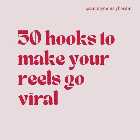 Need a hook? We all get low on creative juice sometimes! 📌 SAVE this post to quickly refer to when you’re making your next reel! Follow ↴ @anonymouslyherdm @anonymouslyherdm @anonymouslyherdm For more tips! Number one hook HACK 👇 Don’t be afraid to reword! Look for your reel that did the best and use them SAME hooks! Wanna make it a lil different? Ask chatGPT for an alternative! Use your resources girls! Don’t make it harder than it has to be… 🏷️ SEO | digital marketing, onlin... Hooks For Reels, Hooks For Instagram Reels, Reel Hooks, Liner Ideas, Business Hacks, Creative Juice, Home Decor Brand, Social Media Strategy, Marketing Online