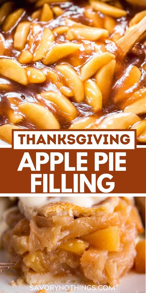 Fresh Apple Pie Filling, Make Ahead Apple Pie Filling, Fuji Apple Pie Recipe, Fruit Pies For Thanksgiving, Apple Pie Recipe With Canned Filling, Apple Pie Recipe Filling, Baking Thanksgiving, Thanksgiving Apple Pie, Apple Pie Filling Recipe