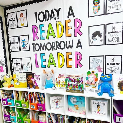 Just loving my book nook area! ✨🌈🤍 What’s your favorite part of your classroom? | Instagram Teacher Read Aloud Organization, Being A Reader Collaborative Classroom Kindergarten, Labeling Classroom Library, Book Bin Labels Free Classroom Libraries, Classroom Library Labels, Math Word Walls, Just Love Me, New Directions, Book Nooks