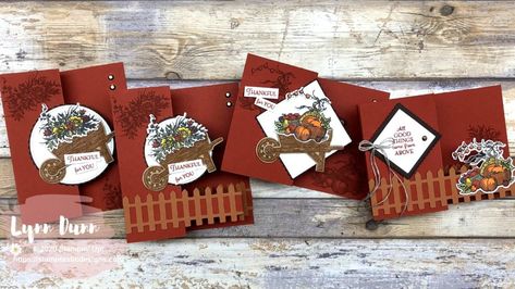 4 Ways to Make Z Fold Cards - Autumn Goodness Bundle Z Fold Card Measurements, Z Fold Cards Ideas, Fold Cards Ideas, Z Fold Cards, Cardmaking Tutorials, Fall Greeting Cards, Thanksgiving Card, Card Folds, Fun Folds