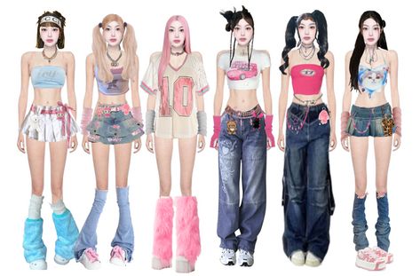 Beautx on ShopLook | The easiest way to find the perfect outfit 10 Member Girl Group Outfits, Kpop 6 Member Outfit, Shoplook Kpop, Newjeans Inspired Outfit, 6 Member Girl Group Outfits, Kpop Group Outfits, Outfit Concert, Kpop Fits, Outfit Kpop