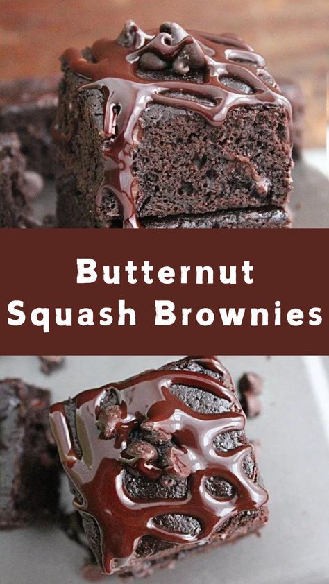 Butternut Squash Brownies Yellow Squash Brownies, Butternut Squash Bars, Butternut Squash Cookies Recipes, Butternut Squash Baking, Butternut Squash Baked Goods, Butternut Squash Dessert Healthy, Butternut Squash Recipes Dessert, Butternut Squash Desserts, Sweet Butternut Squash Recipes