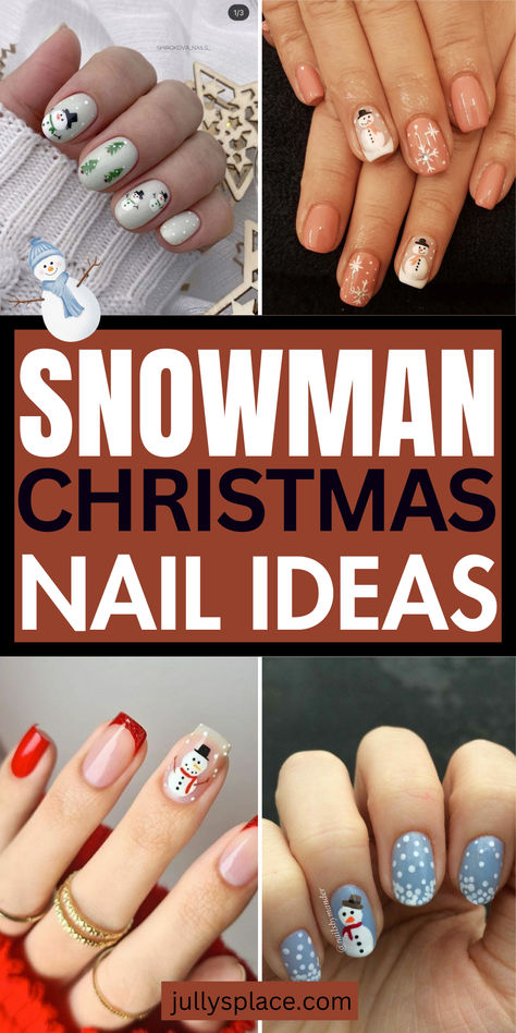 Christmas Nails Snowman Christmas Nails Acrylic, Christmas Coffin Nails Simple, Snowman Toe Nail Designs, Christmas Nails One Nail Design, Holiday Nails Snowman, Christmas Nails 2023 Snowman, Doctor Nails Design, Christmas Nails With Snowman, Snowmen Nails Design