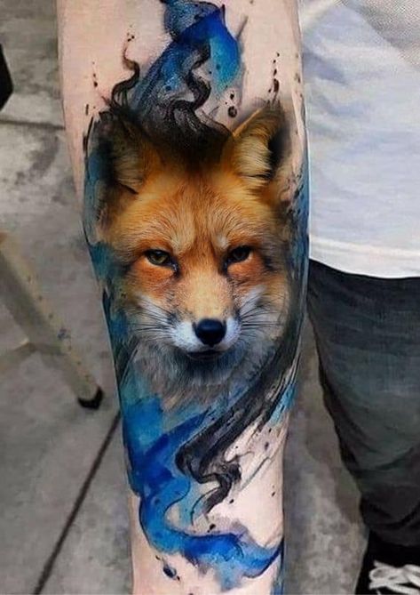 Best Fox Tattoo Designs | Book Your Tattoo With Australian Artists Fox Tattoo Meaning, Red Fox Tattoos, Tatoo Dog, Fox Tattoo Design, Animal Sleeve Tattoo, All Black Tattoos, Art Beat, Fox Tattoo, Red Tattoos