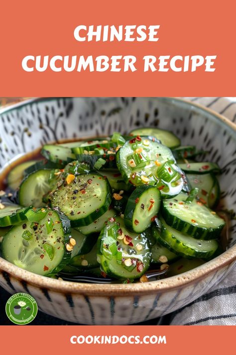 Looking for a refreshing dish to beat the summer heat? Try this delicious Chinese Cucumber Recipe! This light and easy-to-make recipe is perfect as a side dish or snack. The combination of crisp cucumbers, fragrant garlic, tangy vinegar, and savory soy sauce creates a burst of flavors in every bite. Whether you're hosting a backyard BBQ or simply craving a healthy snack, this Chinese Cucumber Recipe is sure to impress your taste buds. Garlic Cucumber Chinese, Chinese Pickled Cucumber, Cucumber Vinegar Recipes, Chinese Cucumber Salad Recipe, Chinese Cucumber Recipe, English Cucumber Recipes, Chinese Cucumber Salad, Chinese Cucumber, Chinese Salad