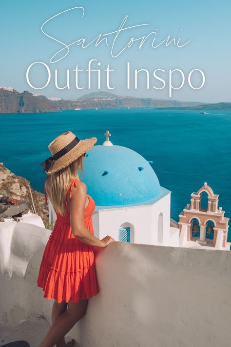 What to Wear in Santorini, Greece + Outfit Inspiration • The Blonde Abroad Santorini Outfit, Blonde Abroad, Greece Outfit, Traveling Europe, Travel Through Europe, Greece Travel Guide, Solo Travel Tips, Japan Travel Tips, Travel Photo