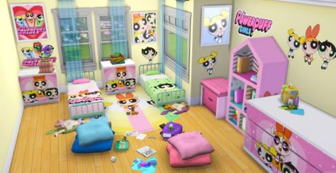 Sims Cc Children, Sims 4 Kids Bedroom Cc, Sims 4 Kids Bedroom, Sims 4 Bedrooms, Toddler Bedroom Sets, Asian Sims, Sims 4 Beds, Sims Rooms, Girls Furniture