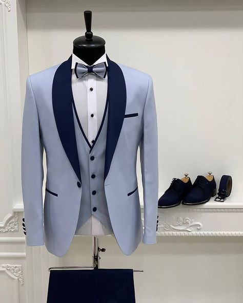 TOMFORDMEN on Instagram: “GentWith Salem Sky Blue Slim Fit Shawl Lapel Tuxedo #tomfordmen” Sky Blue Suit Design, Sky Blue Suit Men, Suit Design For Men, Shawl Lapel Tuxedo, Sky Blue Suit, Pants Chain, Blue Suit Men, Lapel Design, Pants Gift