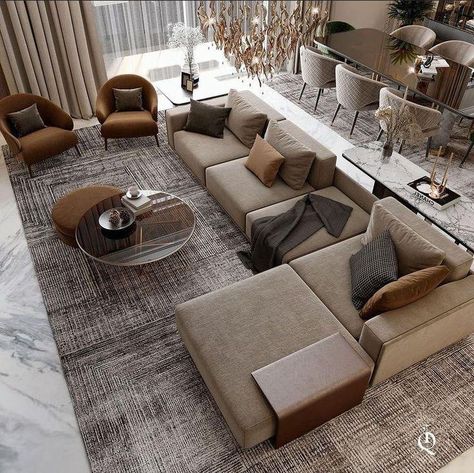 U Couch, Luxury Sofa Living Room, Room Inspired, Corner Sofa Design, Latest Living Room Designs, Classy Bedroom, Living Room Sofa Design, Living Room Trends, Eclectic Living Room