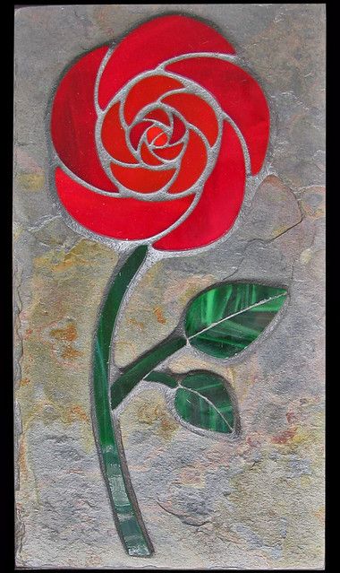 Stained Glass Rose, Mosaic Rocks, Mosaic Pots, Mosaic Flower Pots, Mosaic Garden Art, Mosaic Art Projects, Mosaic Tile Art, Mosaic Madness, Glass Rose