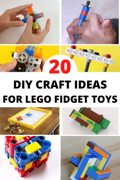 Lego Fidget Toys, Lego Fidget, Homemade Fidget, Diy Fidgets, Fidgets Diy, Fidget Ideas, Diy Fidget Spinner, Diy Sensory Toys, Diy Ideas For Kids