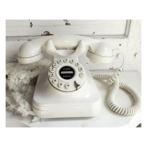 RESERVED White Cream Vintage Rotary Like Push Dial telephone phone... ❤ liked on Polyvore Antique Phone, Telephone Vintage, Rotary Phone, Retro Phone, 카드 디자인, Vintage Phones, Vintage Telephone, Old Phone, Home Phone