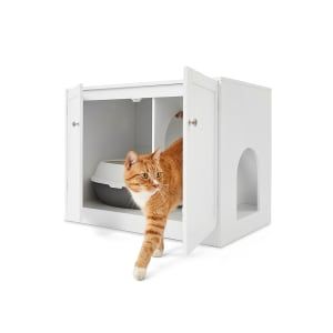 Cat Litter Box Cabinet, Litter Box Cabinet, Cat Furniture Design, Enclosure Ideas, Cat Litter Tray, Box Cabinet, Litter Box Enclosure, Litter Tray, Ideas Ikea