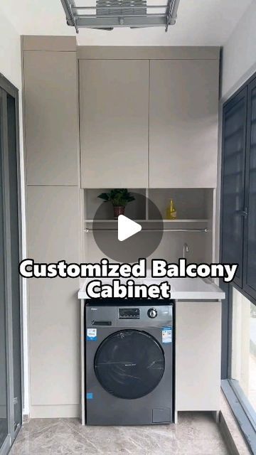 Balcony Cabinet Storage, Small Balcony Storage Ideas, Balcony Storage Ideas, Cabinet Cabinet, Small Storage Cabinet, Closet Cabinets, Small Balcony Ideas, The Balcony, Storage Design