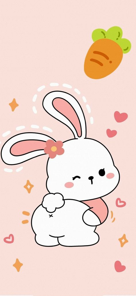 Pink Walpaper, Instagram Black Theme, Rabbit Wallpaper, Retro Wallpaper Iphone, Cute Bunny Cartoon, Bunny Drawing, Iphone Wallpaper Hipster, Phone Wallpaper Pink, Bunny Art