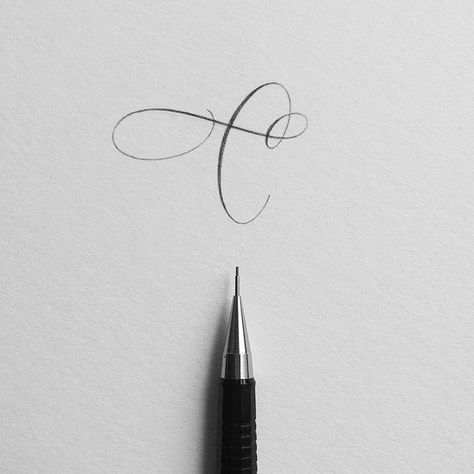 One of the reasons I'm hesitant to do a full alphabet series is the letter C. It's such a struggle for me and never looks quite right. Also E, F, H, I, J, Q, T, V, W, X and Z.   Which letters do you struggle with the most? #ep_letters #pencilcalligraphy #pencillettering #abcs_c Tattoos Family, Pet Tattoos, The Letter C, F H, Friendship Tattoos, Family Tattoos, Sister Tattoos, Letter C, Fountain Pen