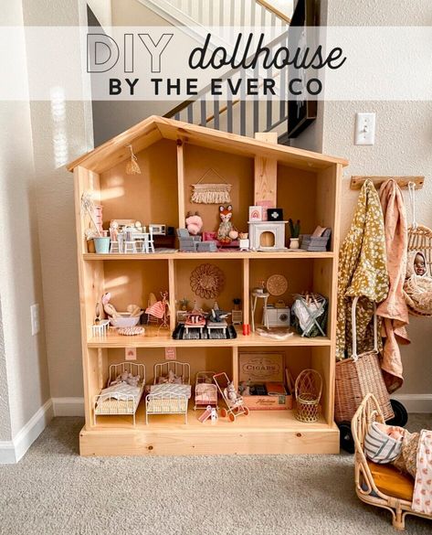 DIY DOLLHOUSE PLANS — The Ever Co Dollhouse Plans Free, Build A Doll House, Diy Dollhouse Plans, Minwax Colors, Dollhouse Plans, Maileg Doll House, Baby Doll Furniture, Dollhouse Table, Maileg Dolls