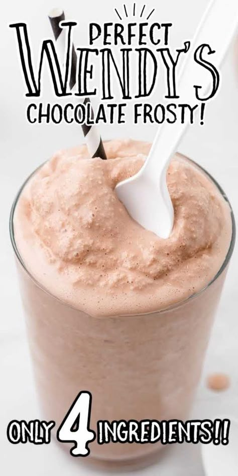 Homemade Frosty Wendy's, Homemade Wendy's Frosty Recipe, Homemade Frosty, Wendys Frosty Recipe, Nice Drinks, Wendy's Frosty, Frozen Deserts, Wendys Frosty, Frozen Drink Recipes