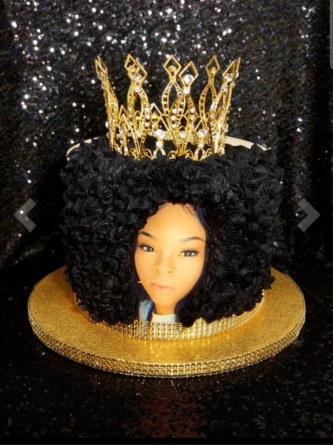 Diva Birthday Cakes, 29th Birthday Cakes, African Cake, Queens Birthday Cake, Black Velvet Cakes, 14th Birthday Cakes, Glow Birthday Party, 54th Birthday, Buttercream Cake Decorating