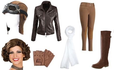 Amelia Earhart Costume Aviator Costume Women, Amelia Airhart Costume, Amelia Earhart Costume Diy, Amelia Earhart Costume, Aviator Outfit, Female Aviator, Aviator Costume, Pilot Costume, Amelia Earhart