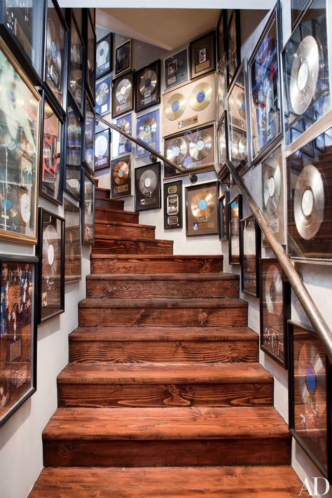 Ozzy And Sharon Osbourne, Ozzy And Sharon, Home Music Rooms, Contemporary Staircase, Sharon Osbourne, Recording Studio Home, Music Studio Room, Deco Studio, Home Recording Studio