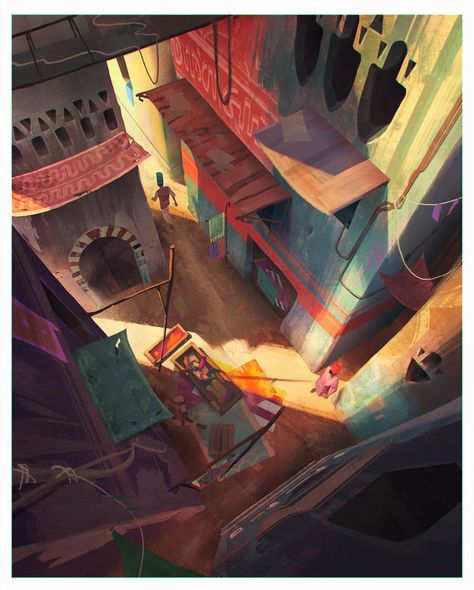 Sylvain aublin on Instagram: “The bazar's back street #conceptartist #conceptart #digitaldrawing #digitalpainting #sketch_daily #illustrator #exploration…” Sketch Daily, Illustration Book, Fairytale Fantasy, Environment Design, 2d Art, Digital Painting, Digital Drawing, Fantasy Art, Fair Grounds