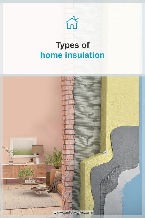 Insulation helps as much to keep the heat out as it does to keep the heat in! Whether you are protecting your home from the heat or preparing for the upcoming winter, find out about all the different types of insulation materials you can use. #HVAC #Insulation #HomeComfort #CieloBreez #SmartHVAC #HomeInsulation External Insulation, Building Insulation, Exterior Insulation, Building Inspiration, Ceiling Materials, Home Insulation, Sustainable Building, Types Of Insulation, Insulation Materials