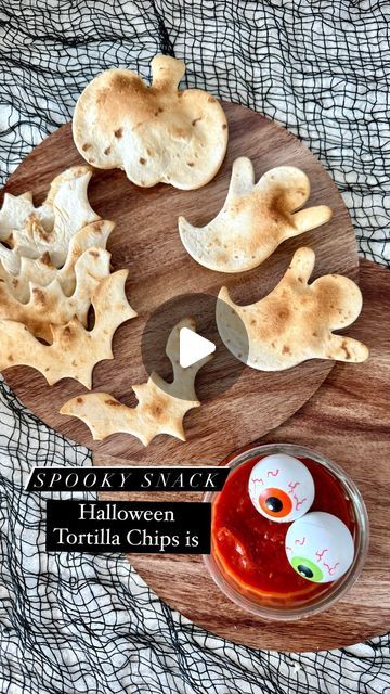 Maïlys | Home Decor | Affordable | Amazon on Instagram: "🎃👻 Spooky snack time! Here’s how to make easy, crispy Halloween tortilla chips! All you need is a Halloween cookie cutter and some tortillas.

1️⃣ Brush your tortillas with olive oil and sprinkle with salt for extra crisp. 
2️⃣ Use your cookie cutter to cut out fun Halloween shapes. 
3️⃣ Cook in your air fryer for 2 minutes at 400°F, or bake in your oven a little longer until golden.

Pair with your favorite salsa, and enjoy a Halloween-themed snack that’s festive AND delicious! 😋

Shop my Amazon storefront for all the essentials—link in bio! 🛒👩‍🍳

#HalloweenSnacks #DIYHalloween #HalloweenFood #AirFryerRecipes #CrispyTortilla #SpookySeason #HalloweenDIY #FallDecor #EasyRecipes #FestiveSnacks #HalloweenIdeas #TortillaChips #Amaz Halloween Tacos, Halloween Tortilla, Halloween Shapes, Halloween Themed Snacks, Easy Halloween Snacks, Spooky Snacks, Halloween Cookie, Halloween Snacks, Amazon Storefront