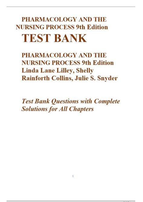 PHARMACOLOGY AND THE NURSING PROCESS 9th Edition Linda Lane Lilley, Shelly Rainforth Collins, Julie S. Snyder Nursing Diagnosis, Nursing Process, Medication Administration, Dosage Form, Cell Cycle, Infection Control, Nursing Notes, Nclex, Pharmacology