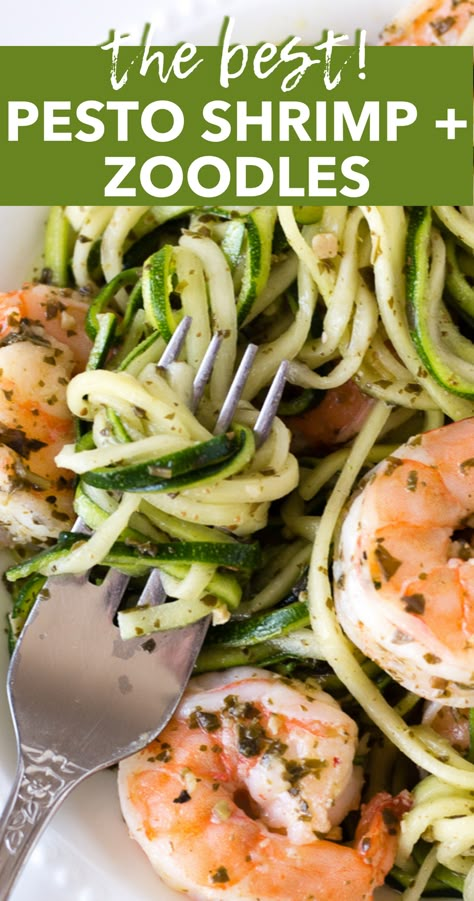 Zucchini Noodle Recipes Healthy, Best Pesto, Noodles With Shrimp, Zucchini Noodles With Pesto, Pesto Zucchini, Pesto Zucchini Noodles, Pesto Shrimp, Zucchini Noodle Recipes, Pan Kitchen