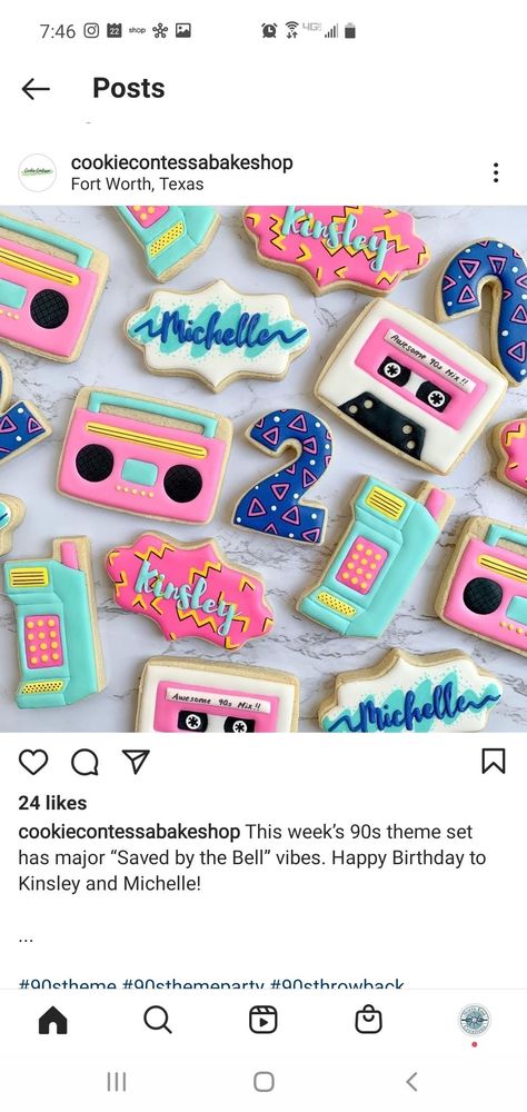 90s Theme 2nd Birthday, 90s Hip Hop Cookies Decorated, 90s Themed Cookies Decorated, 90s Bachelorette Cookies, 80s Decorated Cookies, Y2k Cookies Decorated, 90s Decorated Cookies, 90s Sugar Cookies, Retro Cookies Decorated