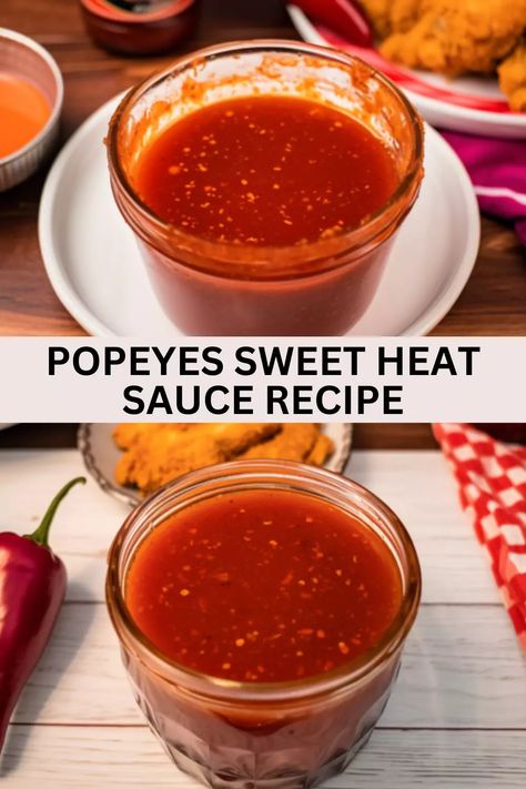 Learn how to make the delicious and tangy Popeyes sweet heat sauce at home in just 12 minutes. Perfect for dipping chicken tenders or drizzling over sandwiches. Sweet Heat Sauce Recipe, Copycat Sauces, Sweet Heat Sauce, Herbal Lifestyle, 1920s Food, Sweet N Sour Sauce Recipe, Hot Honey Recipe, Recipe Sauce, Beef Brisket Recipes