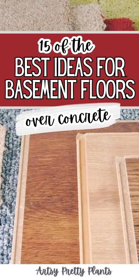 Vinyl Flooring For Basement, Best Basement Flooring, Flooring Over Concrete, Tile Basement Floor, Concrete Floors In House, Ideas For Basement, Basement Flooring Ideas, Painting Basement Floors, Cheap Basement Remodel