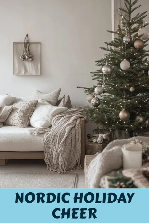 A cozy Scandinavian Christmas setting featuring warm decor and simple festive accents. Discover tips on achieving a minimalist yet inviting holiday aesthetic. Cozy Scandinavian, Festive Centerpieces, Cozy Aesthetic, Christmas Wonderland, Christmas Style, Christmas Vibes, Scandinavian Christmas, Christmas Fashion, Simple Shapes