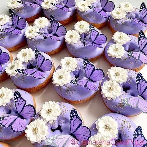 Butterfly Sweet 16, Purple Desserts, Butterfly Themed Birthday Party, Butterfly Theme Party, Butterfly Birthday Theme, Forest Birthday Party, Butterfly Baby Shower Theme, Butterfly Birthday Cakes, Butterfly Cupcakes