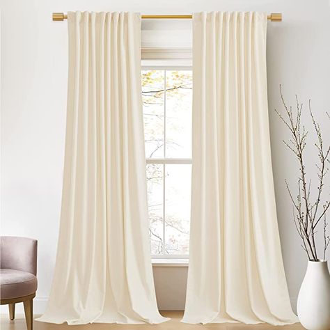 White Velvet Curtains, Curtains Luxury, Velvet Drapes, Gold Curtains, Bedroom Curtains, Elegant Curtains, Insulated Curtains, Christmas Decorations For The Home, Velvet Curtains