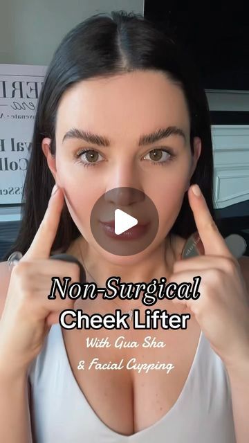 Sarah Fraggis on Instagram: "Save this video and gua sha and facial cups with me for a cheek lift.  As we age we lose volume in our cheeks. Here is a non-surgical cheek lift tutorial with gua sha and facial cupping. Gua shas nickname is eastern facelift, it’s effective at releasing tension, stimulating collagen production and removing fluid that can create a Facial cupping is great to incorporate with a hyaluronic acid as it brings in hydration, encouraging a plump.  All products used can be found at filterlessera.com xoxo - Sarah  #guasha #facialcupping #skincare #cheeklift" Sagging Cheeks, Cheek Lift, Eyebrow Lift, Facial Cupping, Face Yoga Exercises, Gua Sha Facial, Health Hacks, Face Exercises, Eye Lift